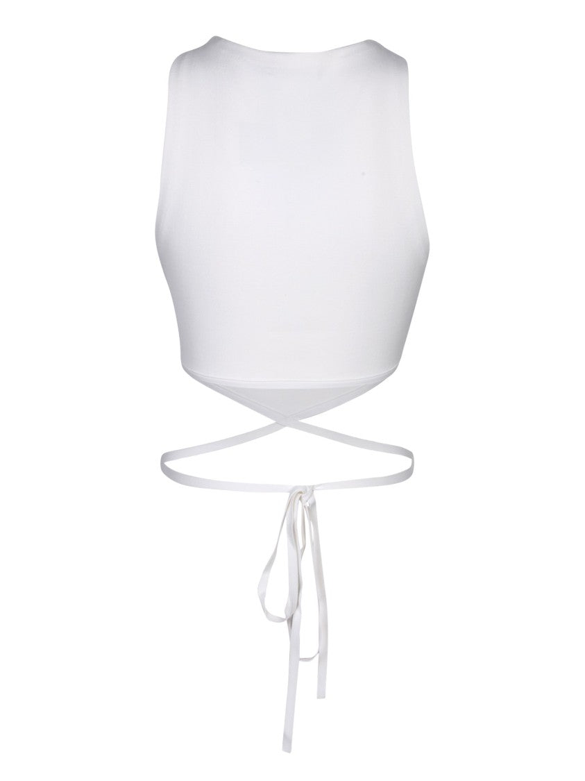 Alice + Olivia Cropped White Top