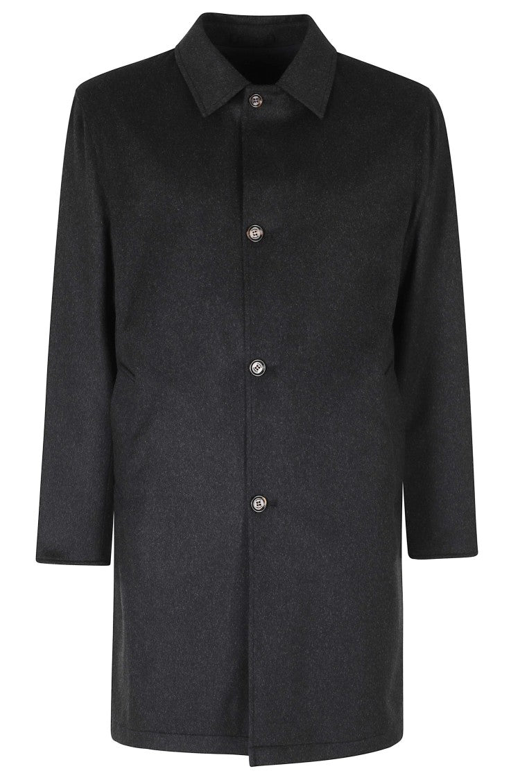 Kired Charcoal Double Cash Reversible Cashmere-Blend Parka