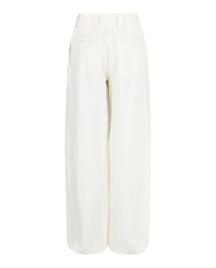 Ferragamo Silk Blend Wide-Leg Pants