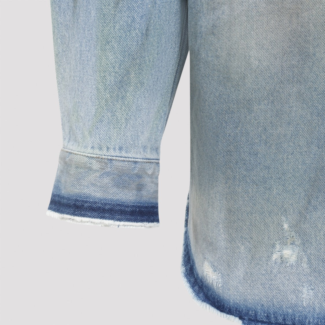 Egonlab Distressed Denim Shirt With Classic Fit