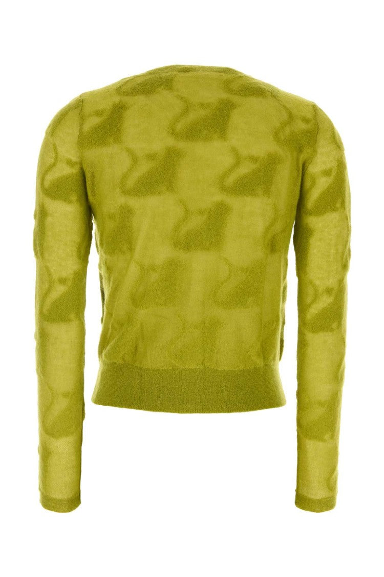 Mm Studio Pistachio Green Nylon Blend Alvaro Cardigan