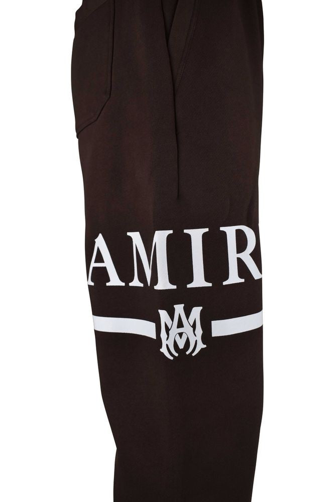 Amiri Brown Cotton Jogging Pants With Logo