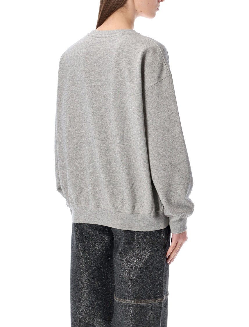 Ganni Grey Kitty Graphic Sweatshirt