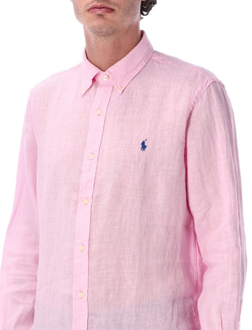 Polo Ralph Lauren Custom Fit Custom Fit Linen Logo Shirt