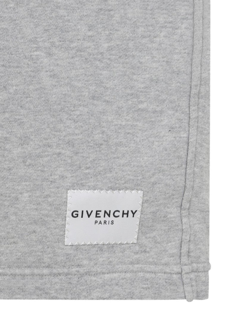 Givenchy Light Grey Logo Patch Elasticated Shorts