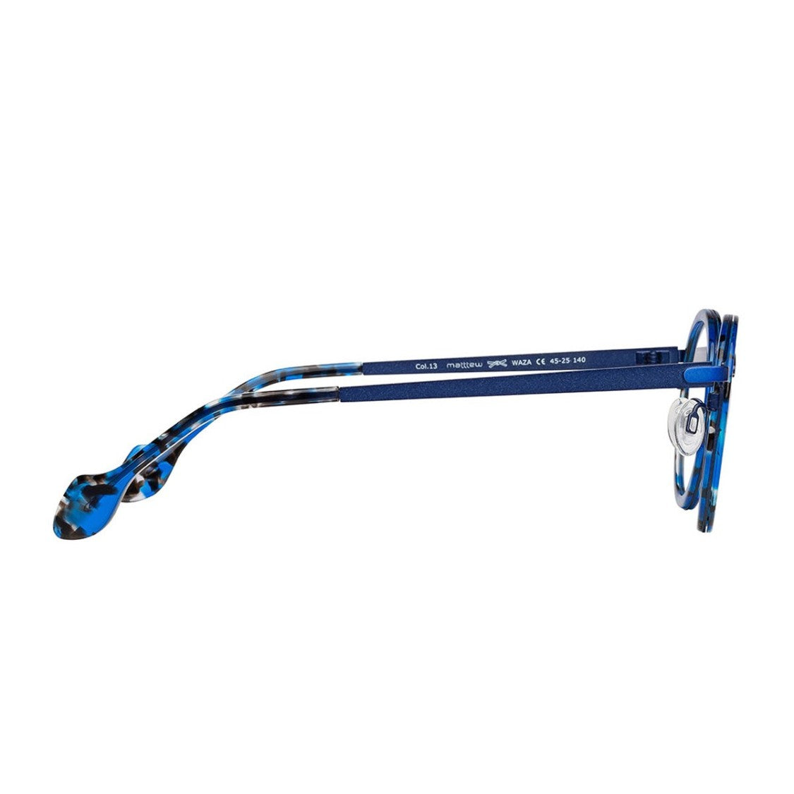 Matttew Blue Waza Celluloid Round Eyeglass Frames