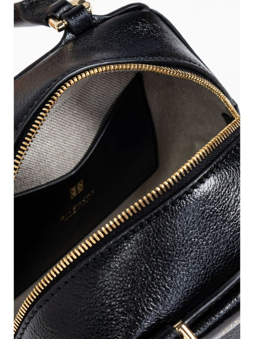 Givenchy Structured Grained Leather Handbag With Gold-Tone Hardware