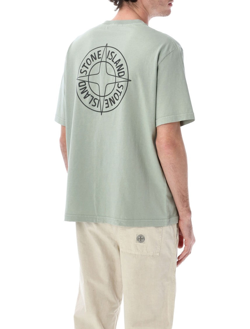 Stone Island Outline Compass Cotton T-Shirt