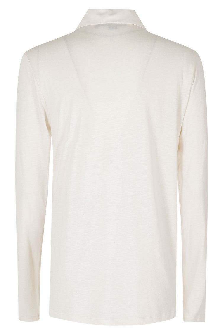 Seventy Cream Classic Collar Silk-Blend Shirt