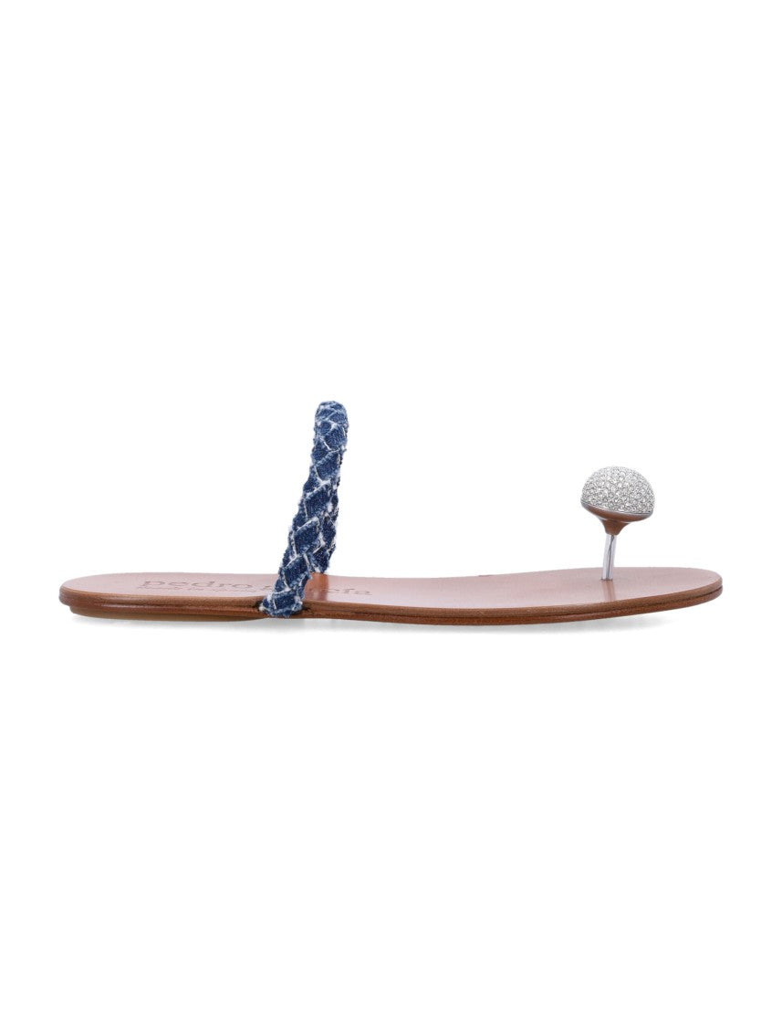 Pedro Garcia Pipa Textured Braided Strap Sandals
