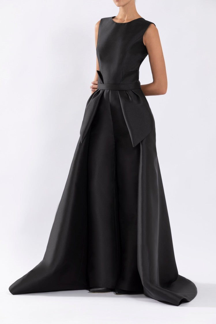 Saiid Kobeisy Mikado Classic Jumpsuit With Detachable Overskirt