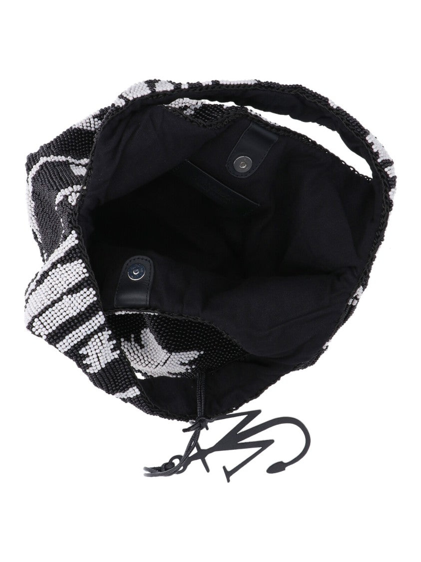 J. W. Anderson Mini Beaded Bag – Black/White