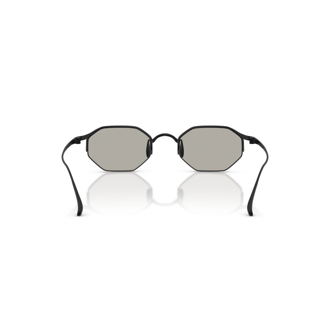 Giorgio Armani 0Ar6171t Geometric Octagonal Black Titanium Sunglasses