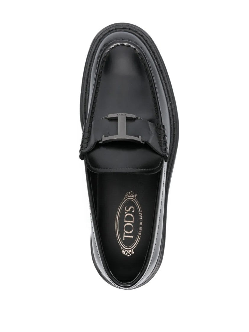 Tod's Logo-Plaque Leather Loafers