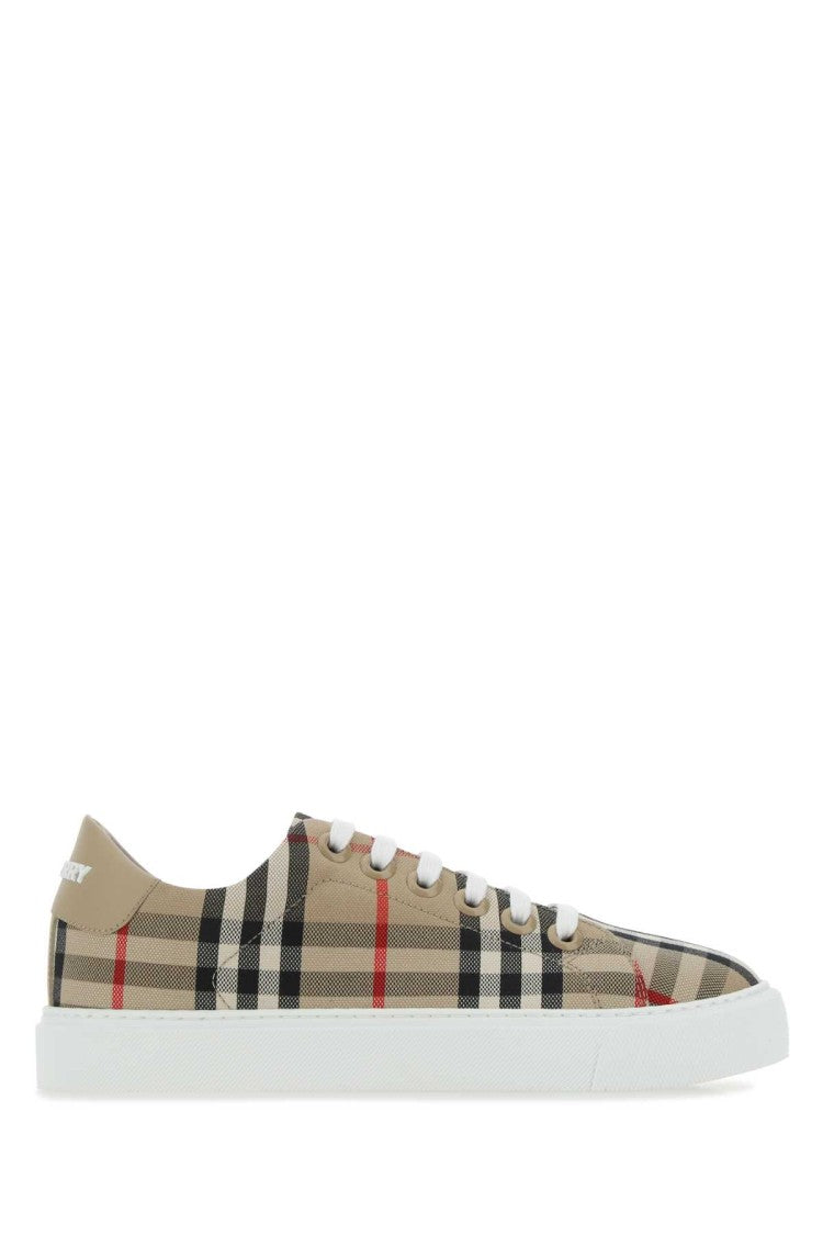 Burberry Embroidered Canvas Sneakers