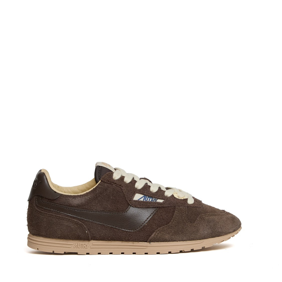 Autry Windspin Low Sneakers In Suede/Ebony Leather