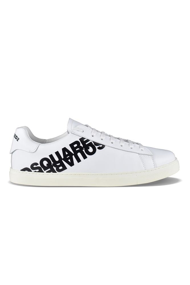 Dsquared2 White Leather Low Top Sneakers