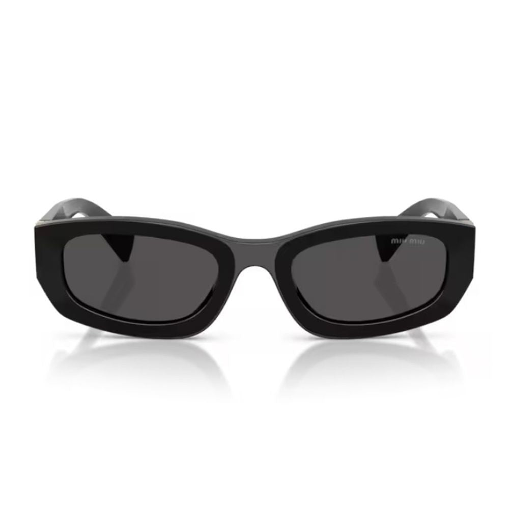 Miu Miu 0Mu B04s Miu Glimpse Rectangular Matte Black Acetate Sunglasses