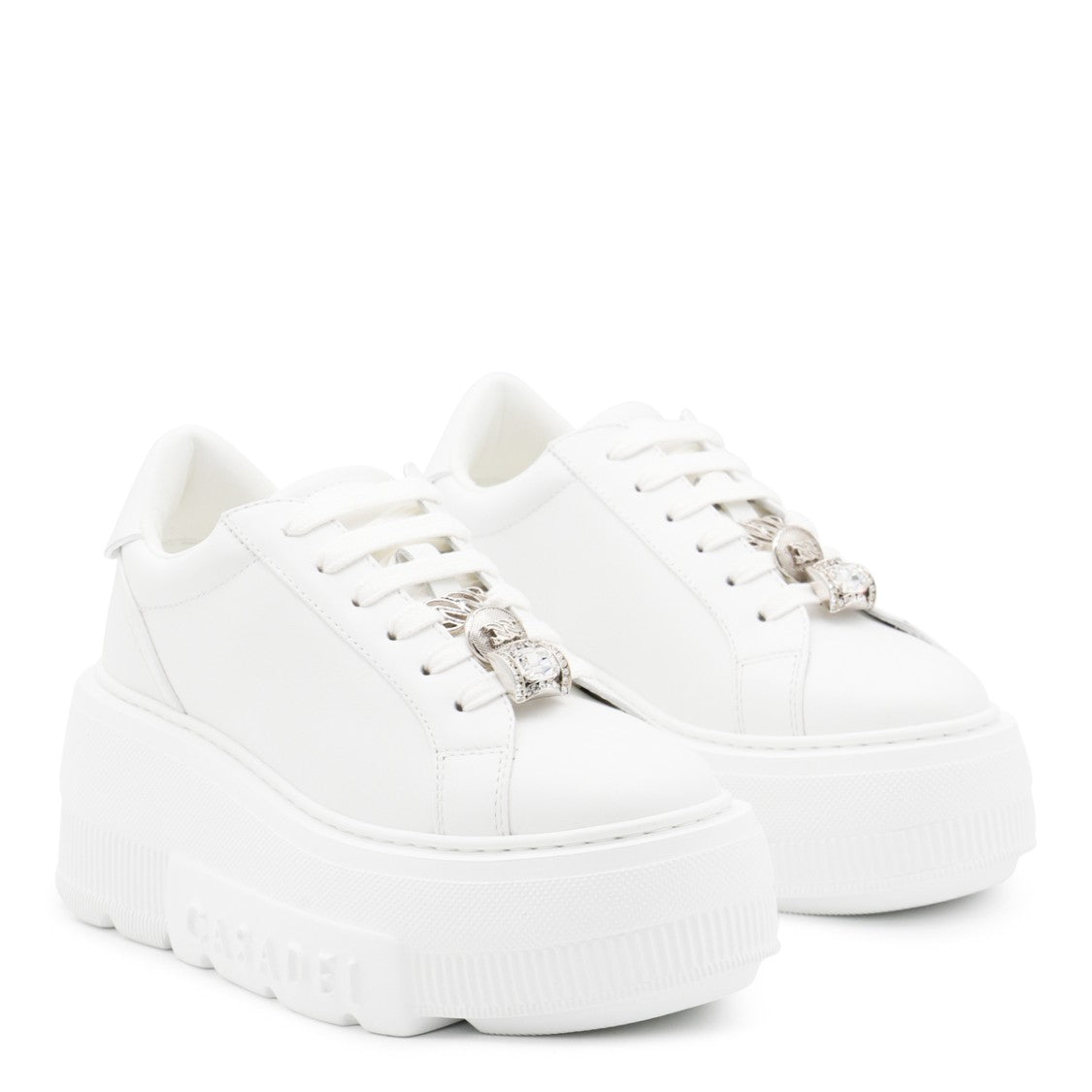 Casadei White Leather Sneakers