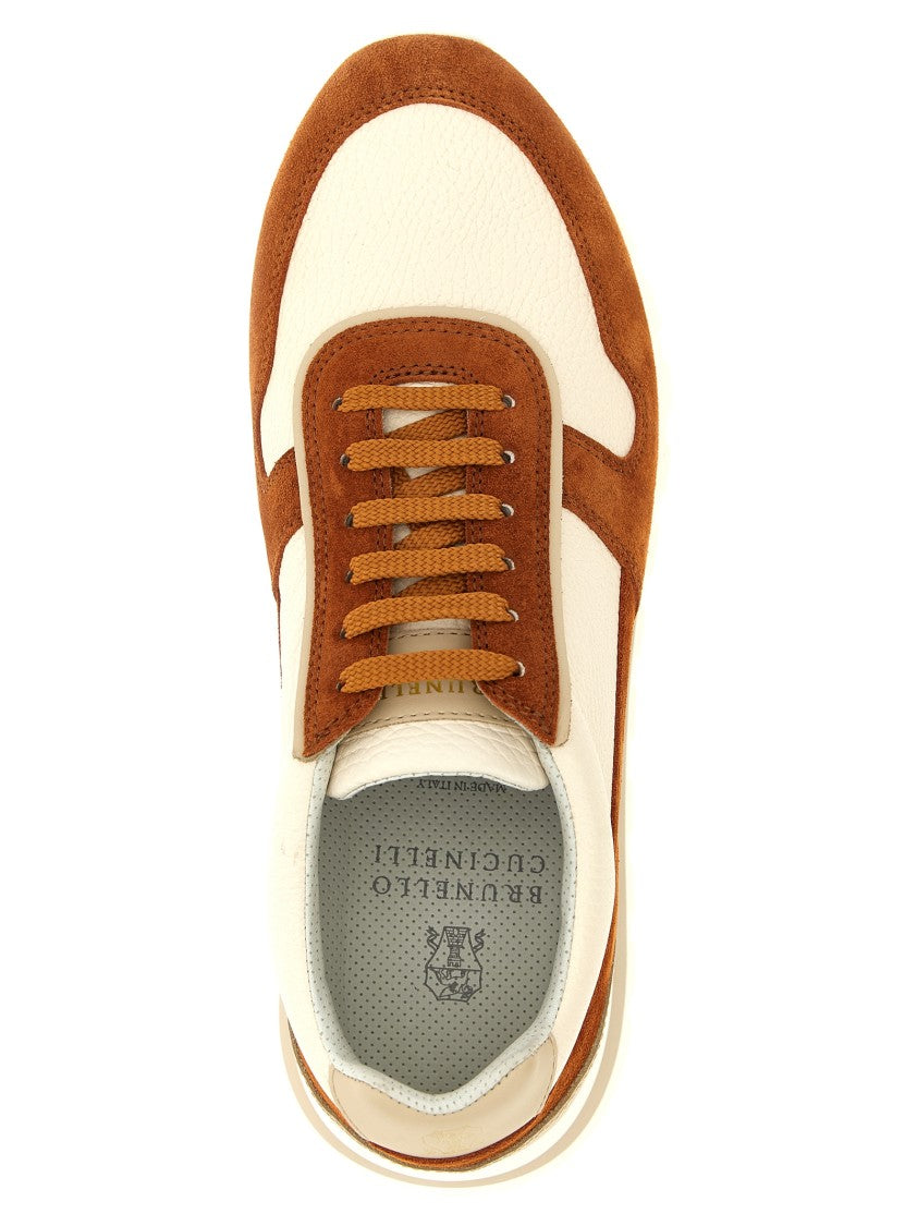 Brunello Cucinelli Leather Suede Sneakers