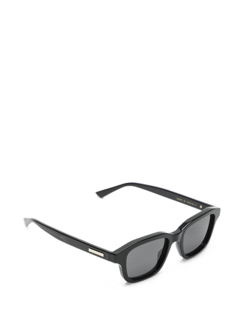 Gucci Black Rectangular Acetate Dark-Tinted Sunglasses