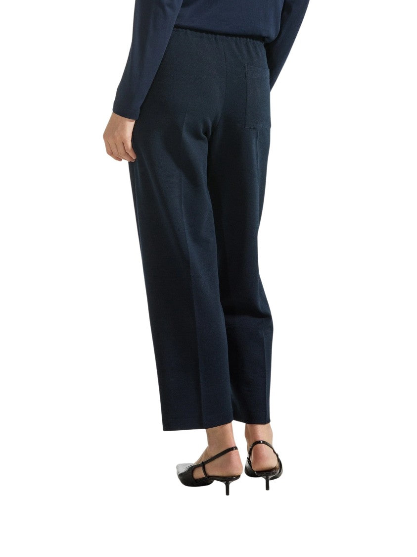 Seventy Venezia Structured Knit Elasticated Waist Straight-Leg Pants