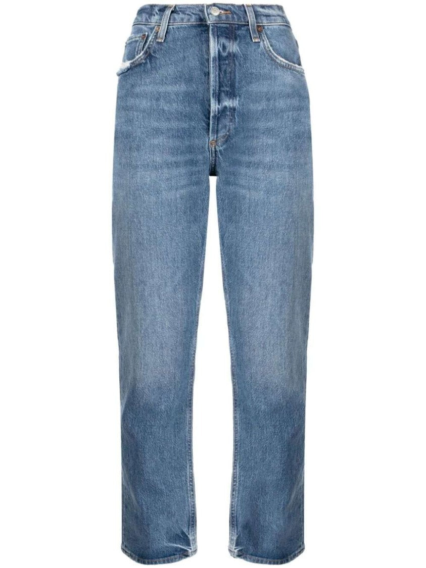 Agolde Riley Cropped Denim Jeans