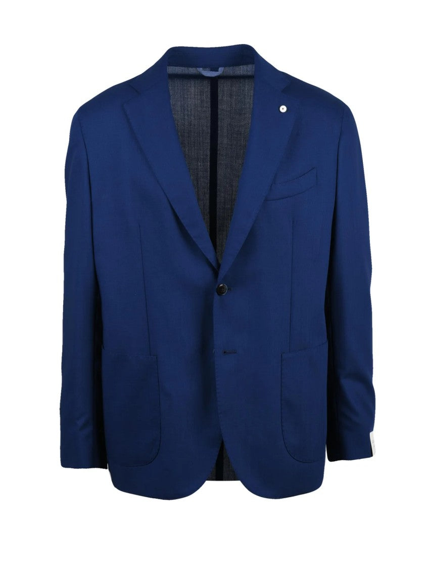 L.B.M. 1911 Royal Blue Virgin Wool Rounded Jacket