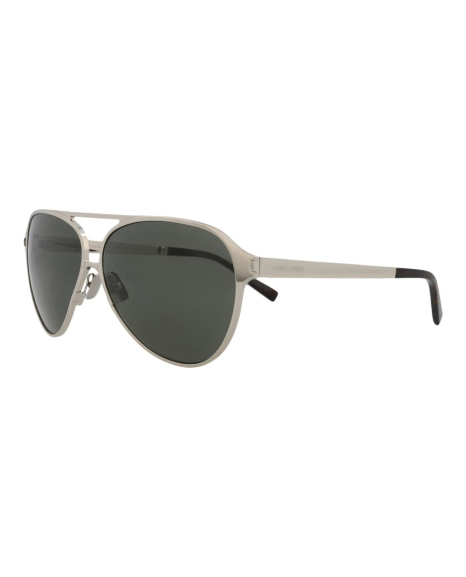 Saint Laurent Aviator-Frame Metal Sunglasses