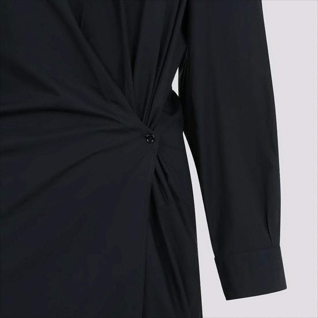 Lemaire Wrap-Style Midi Dress With Classic Collar