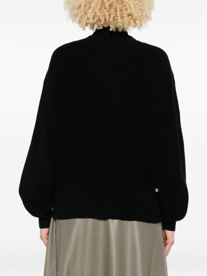 Liu Jo High Neck Ribbed Knit Sweater