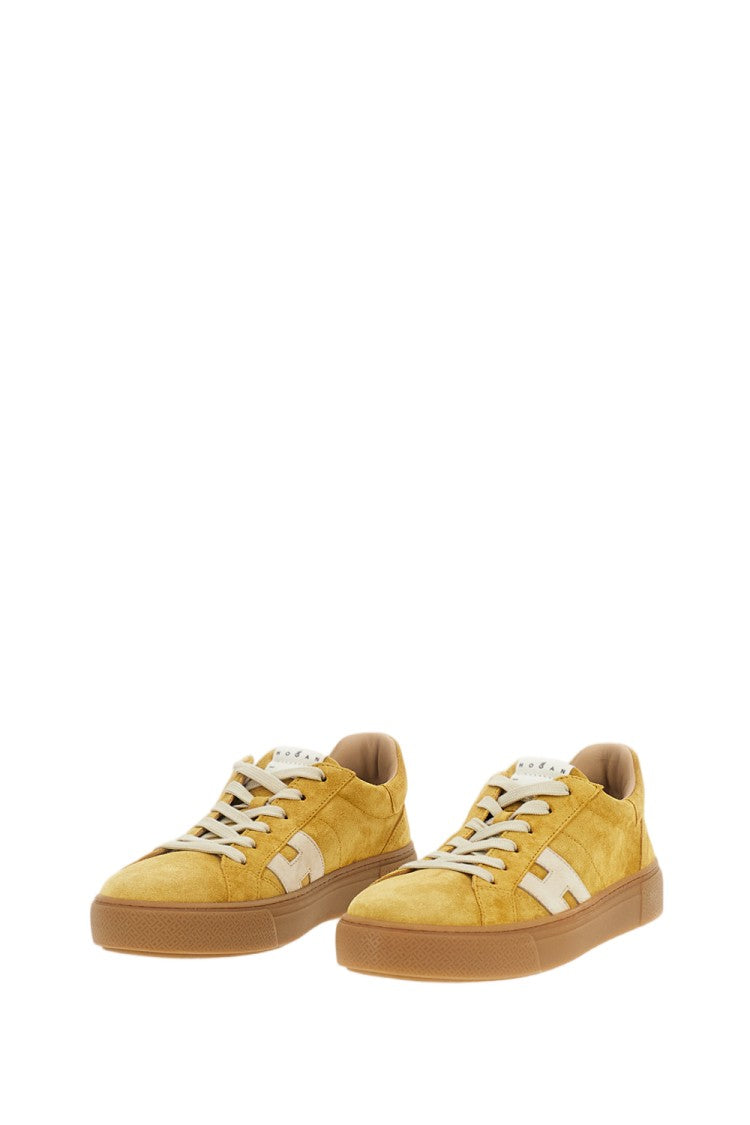 Hogan Yellow Suede Leather Skater Sneakers