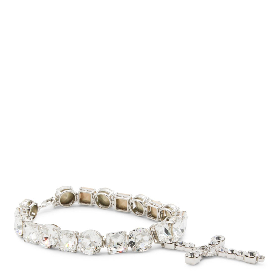 Blumarine Silver-Tone Bracelet With Cross Pendant