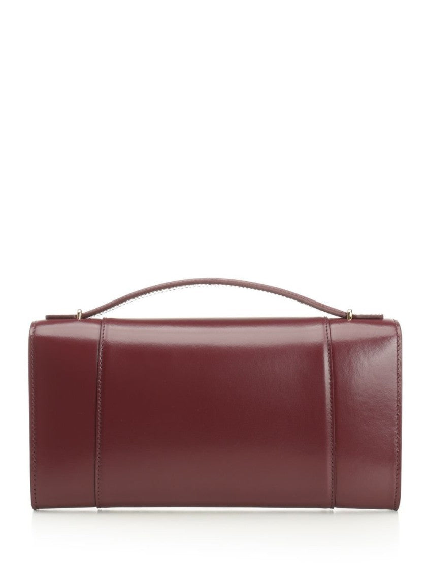 Balenciaga Structured Burgundy Bag With Minimalist Design