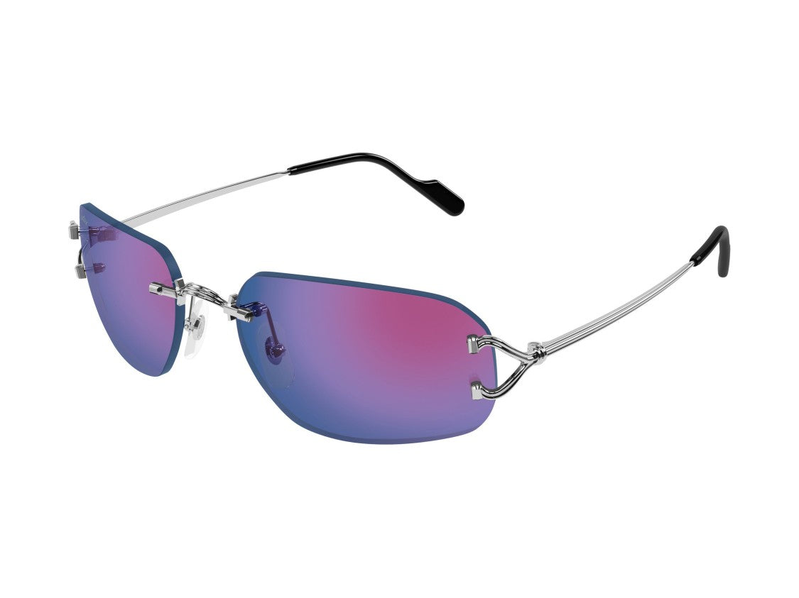 Cartier Silver Ct0663s Rimless Gradient Sunglasses
