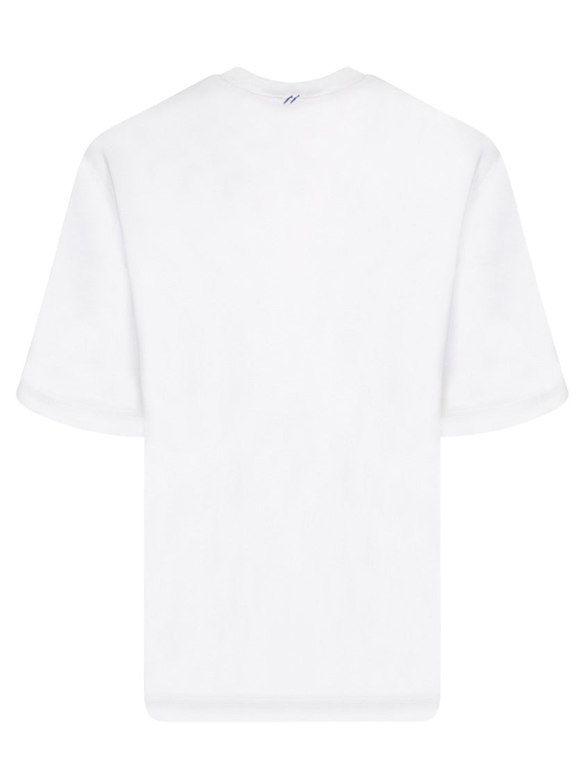 Burberry Cotton Crew Neck T-Shirt With Logo Patch