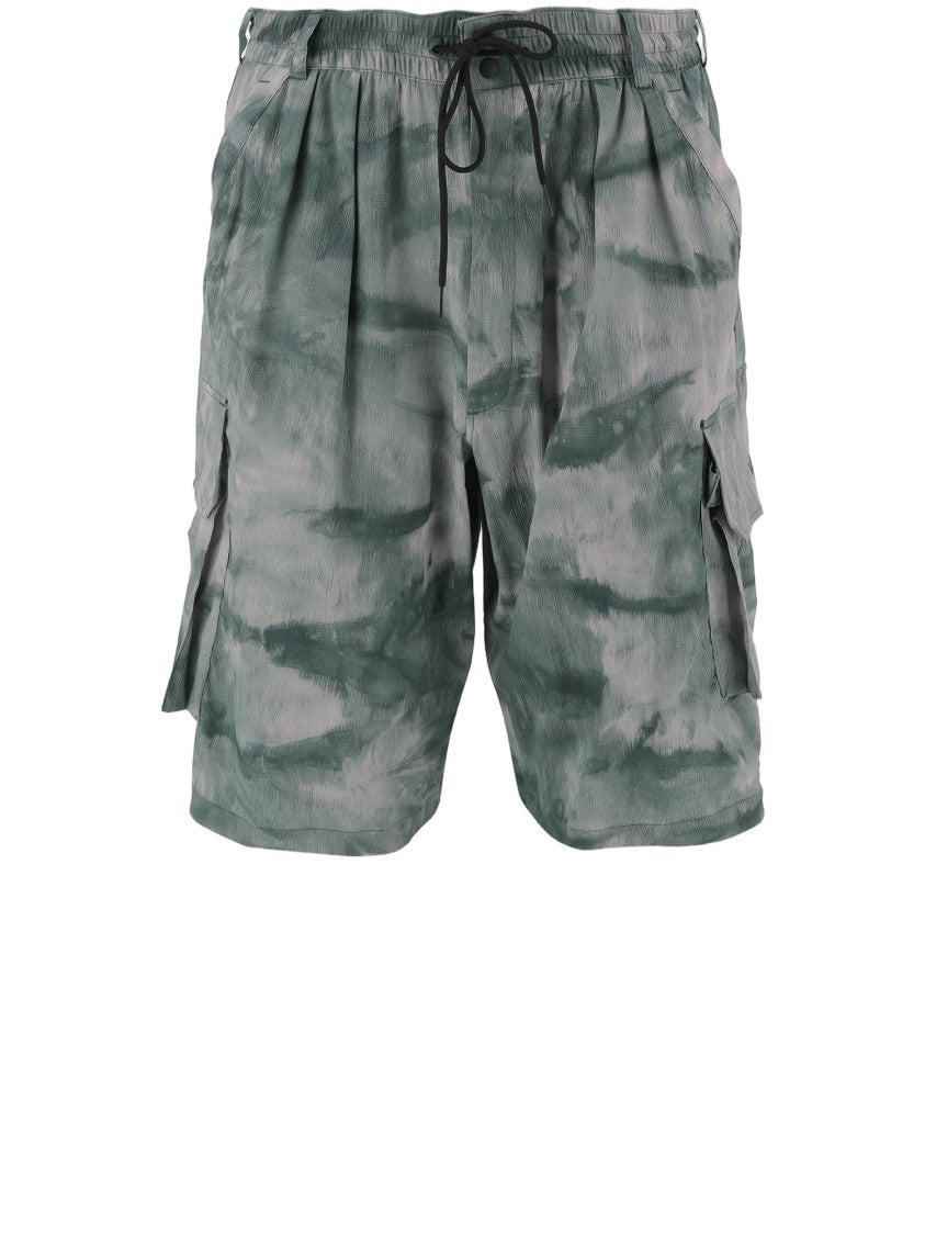 Y-3 Relaxed Fit Multi-Pocket Stretch Nylon Shorts