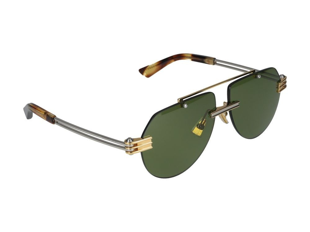 Bottega Veneta Sunglasses Bottega Veneta Bv1342s 003 Gold Silver Green 59/13/145