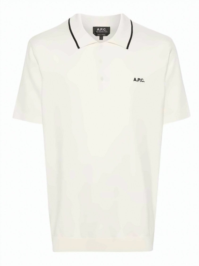 A.P.C. Short-Sleeved Polo Shirt With Classic Collar And Contrasting Trim