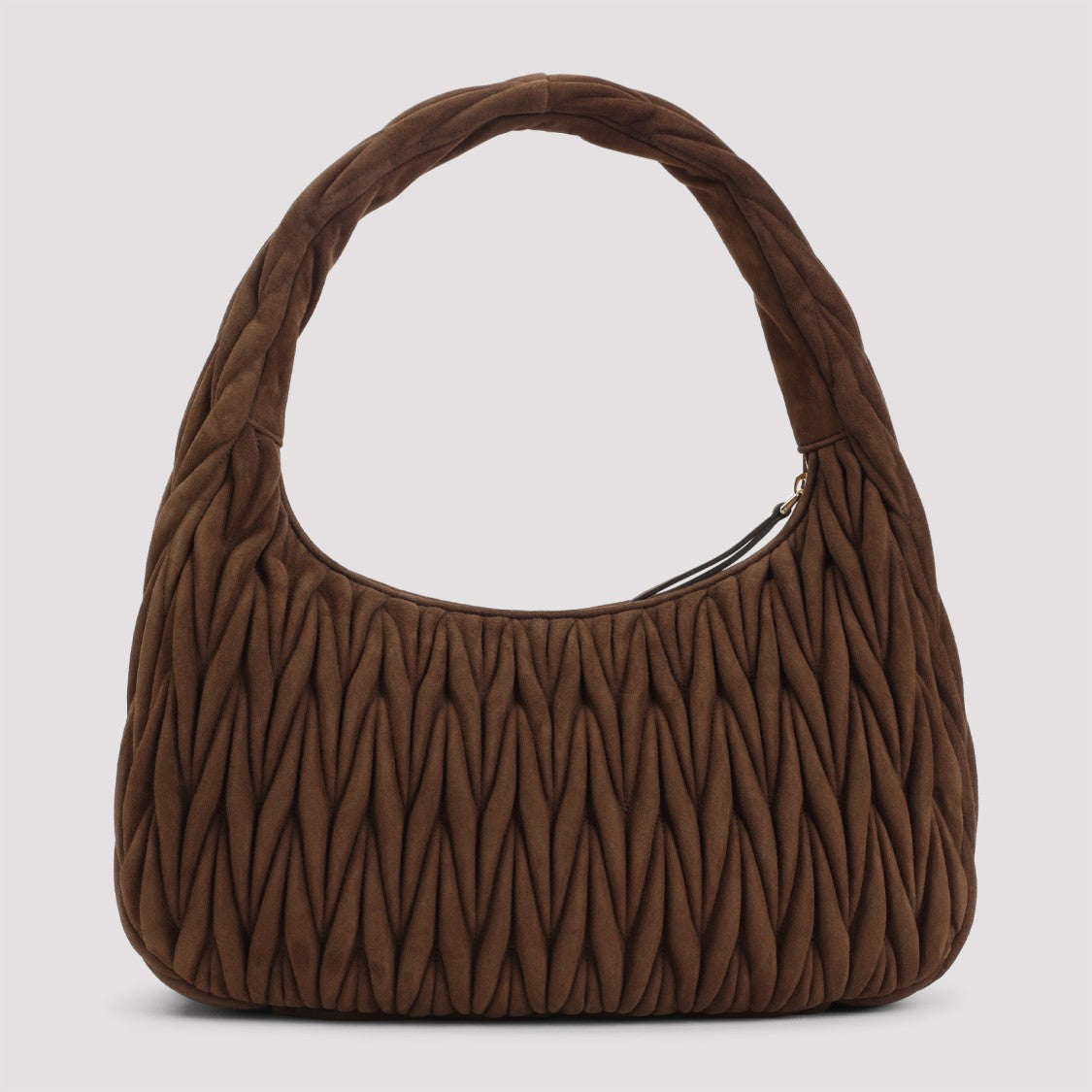 Miu Miu Cocoa Brown Suede Lamb Leather Bag