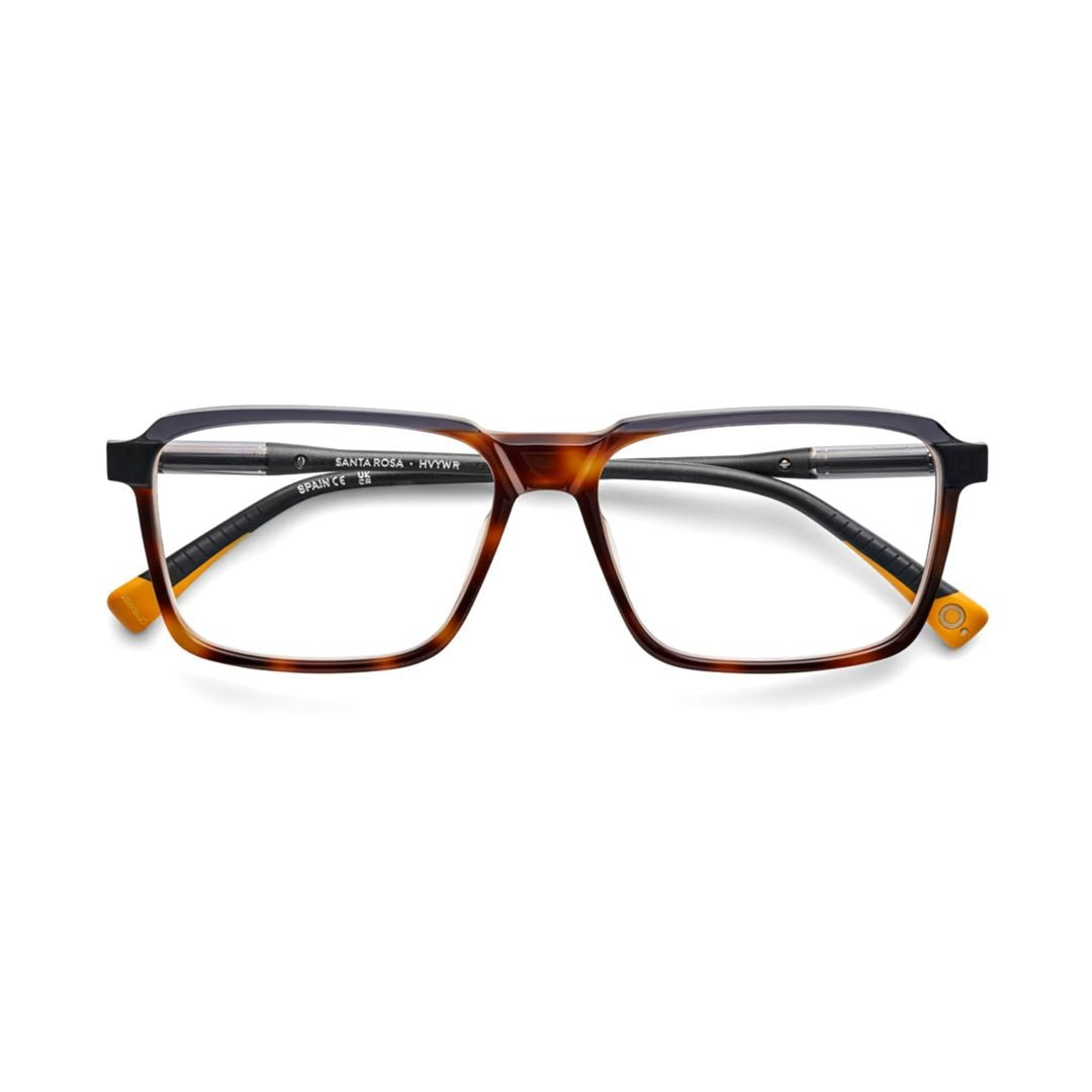 Etnia Barcelona Santa Rosa Rectangular Tortoiseshell Acetate Eyeglasses With Slim Black Temples