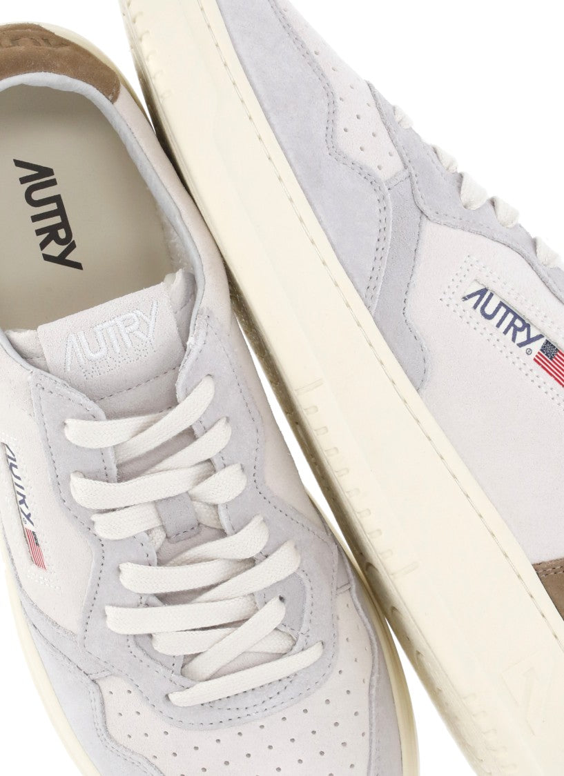 Autry Medalist Low Grey Suede Sneakers