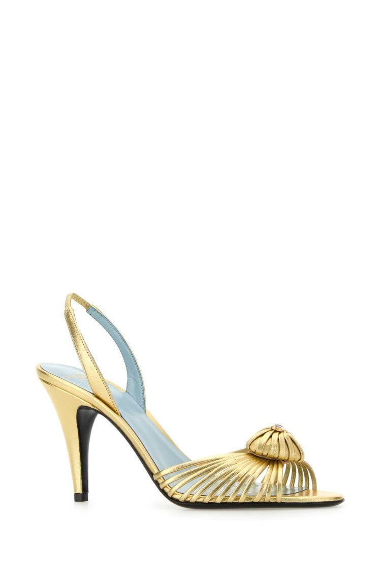 Valentino Garavani Gold Leather Royal Sandals