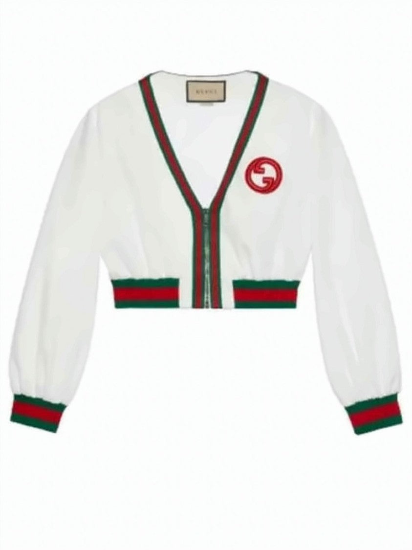 Gucci Cropped Jacket With Deep V-Neckline