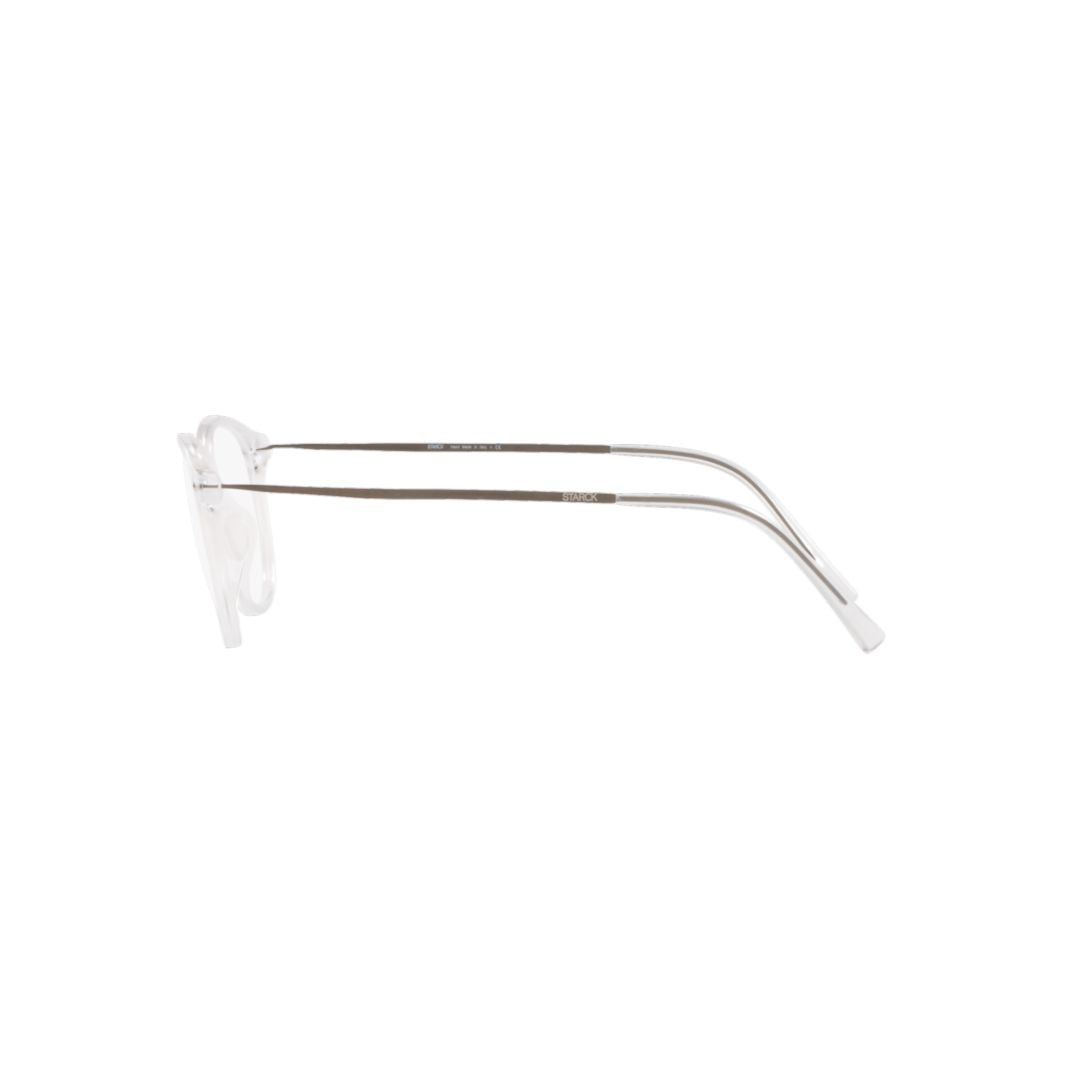 Starck 3060 Vista Transparent Propionate Frame Eyeglasses With Thin Metallic Temples