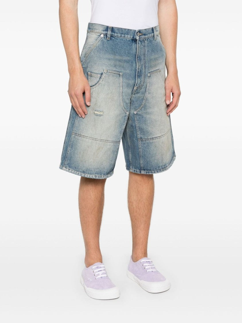 Moschino Faded Blue Denim Shorts