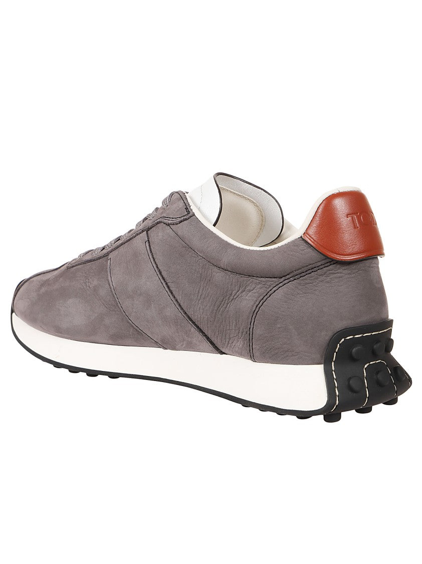 Tod's Smooth Leather Sneakers With Textured Outsole