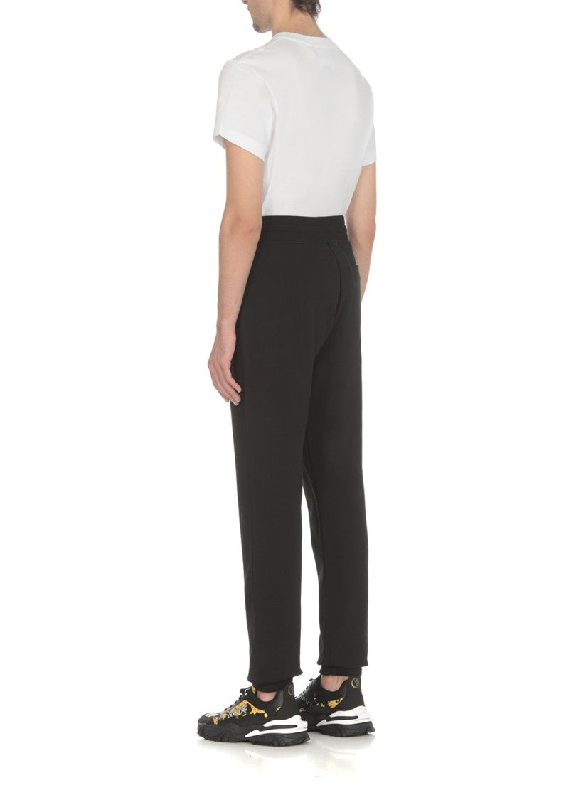 Versace Jeans Couture Black Cotton Drawstring Jogger Sweatpants