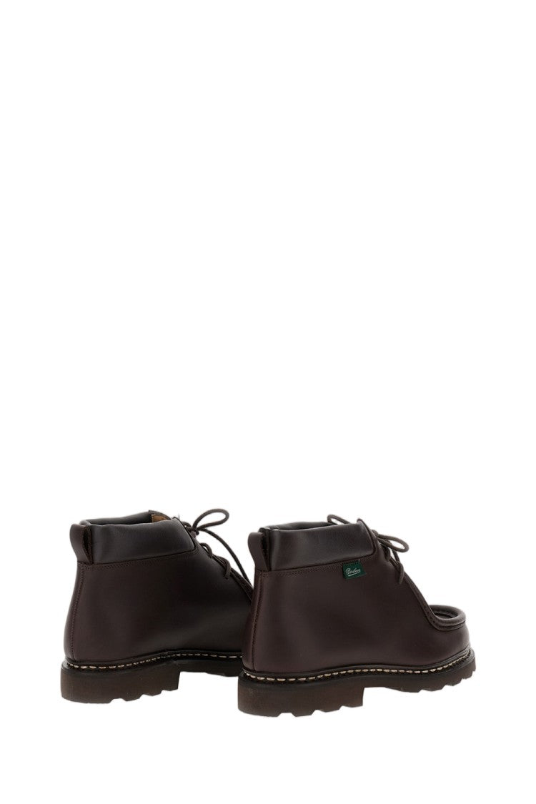 Paraboot Brown Lisse Vegetable-Tanned Leather Boots