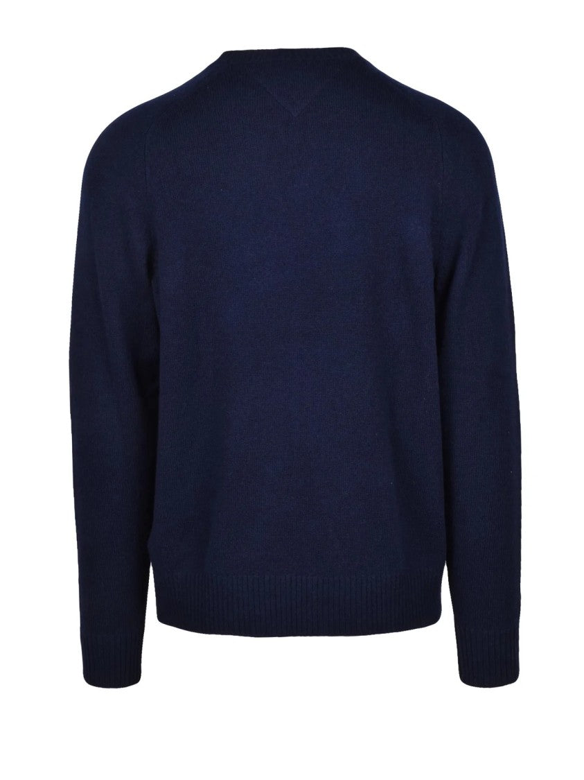 Tommy Hilfiger Blue Crewneck Cotton Pullover